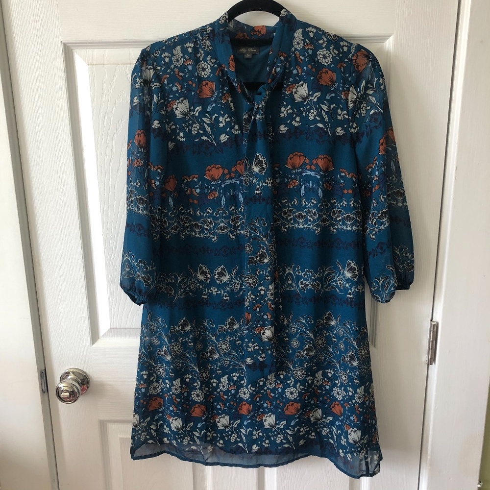 Blue floral dress